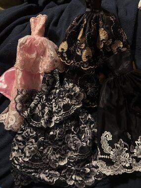 Vintage Handmade Barbie Dress Gowns lot of 4 Great